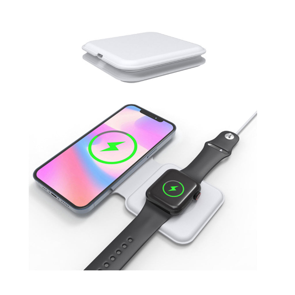 Duet Foldable 2-in-1 Wireless Charger For Apple iPhone 12 And Apple Watch Vista Shops