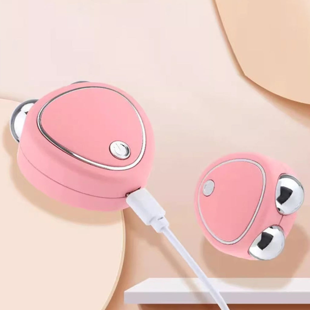 Hearty Glow USB Portable Heart-Shaped Double Roller Face Sculpting Tool Vista Shops