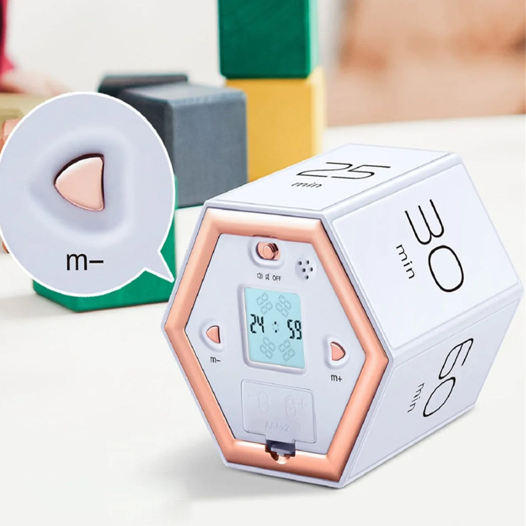 TimeFlip Pro Magnetic Hexagon Multifunctional Spot Timer For Self-discipline Vista Shops