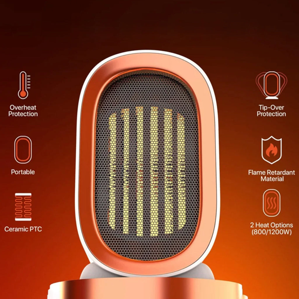 Toasty Temp Premium PTC Desktop 1200W High-Power Heater Vista Shops