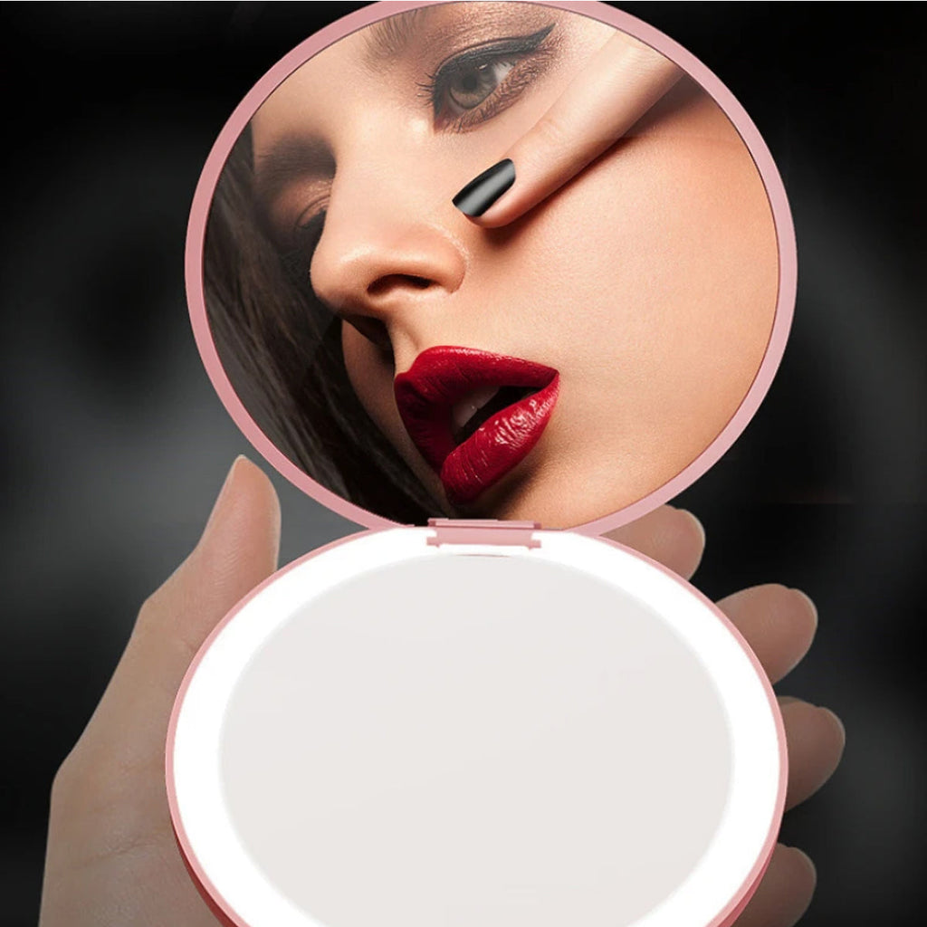 Beauty Spot 10X Zoom Soft Glow Compact LED Makeup Mirror Vista Shops