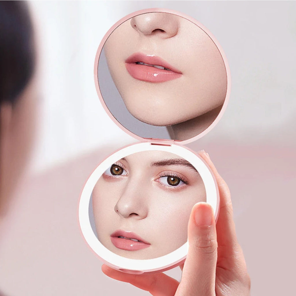 Beauty Spot 10X Zoom Soft Glow Compact LED Makeup Mirror Vista Shops