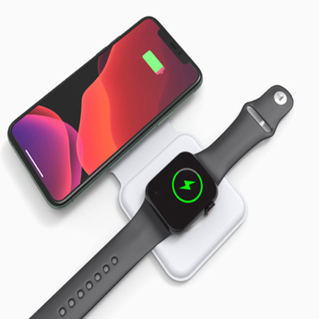Duet Foldable 2-in-1 Wireless Charger For Apple iPhone 12 And Apple Watch Vista Shops