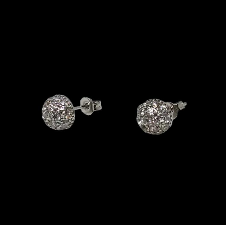 Crystal Love Pave Crystal Cluster Studs in 4 Colors Vista Shops