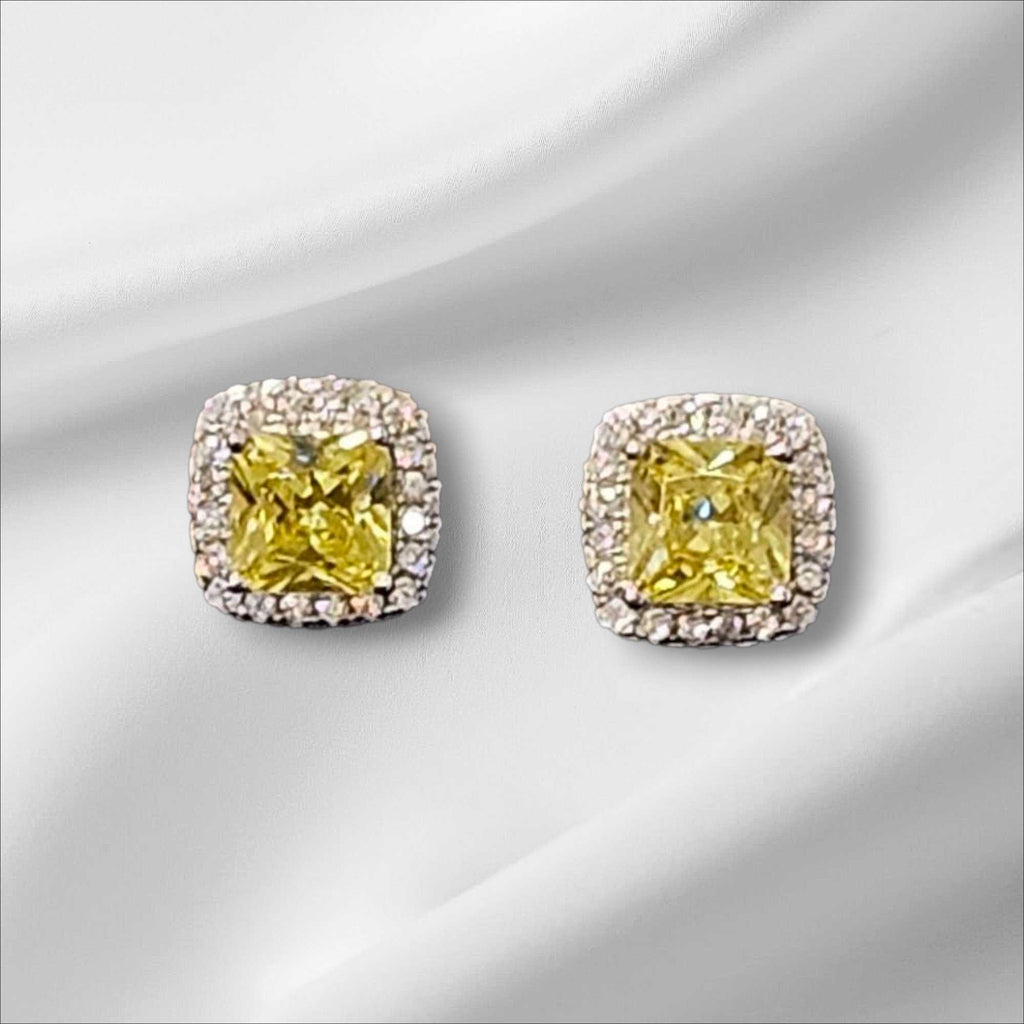 Lunara Crystal Stud Earrings In 3 Moonlike Colors Vista Shops