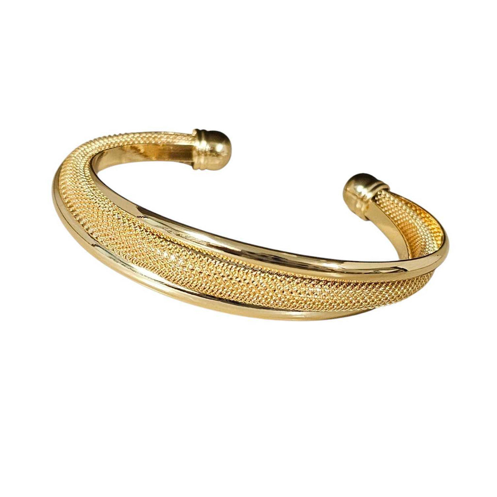 Capri Moon Gold Italian Design Mesh Cuff Bracelet Vista Shops