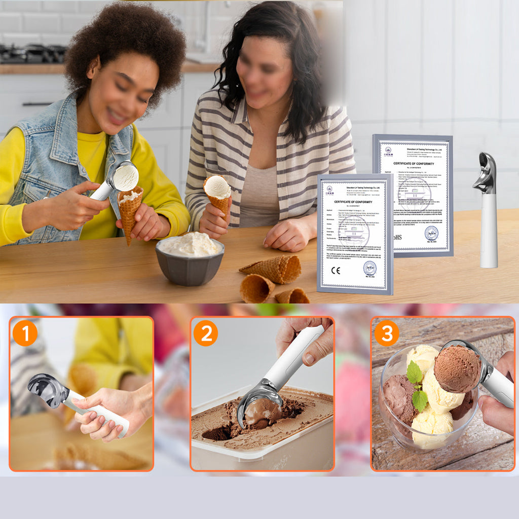 Scoop Ezy LED Heated Ice Cream Scoop Thermostatic And Rechargeable Vista Shops