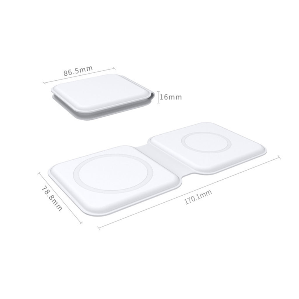 Duet Foldable 2-in-1 Wireless Charger For Apple iPhone 12 And Apple Watch Vista Shops