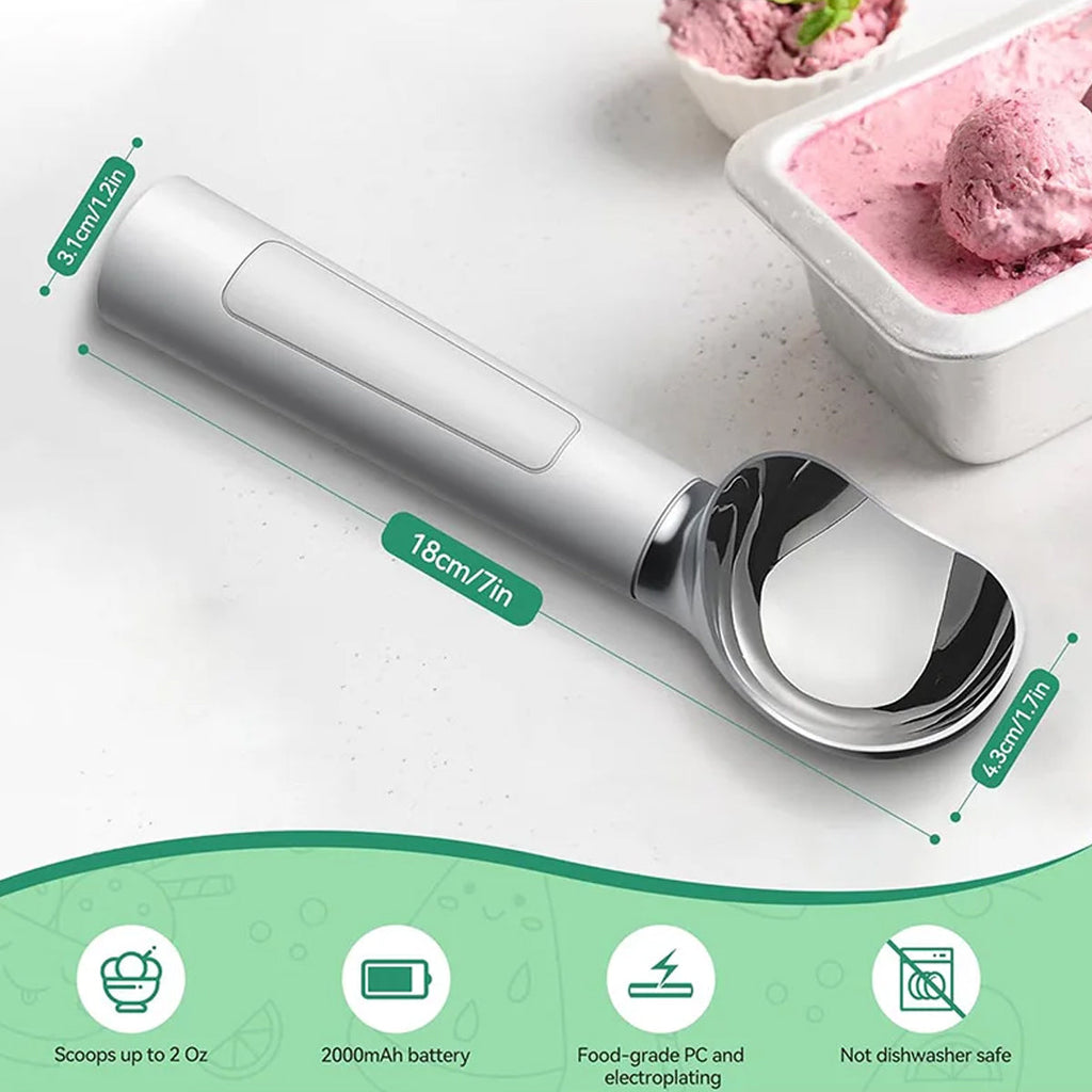 Scoop Ezy LED Heated Ice Cream Scoop Thermostatic And Rechargeable Vista Shops