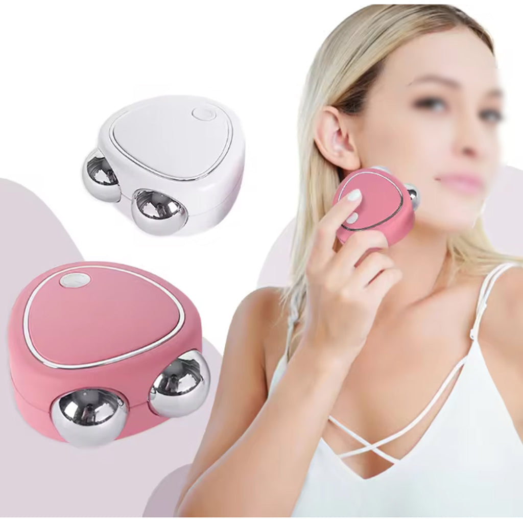 Hearty Glow USB Portable Heart-Shaped Double Roller Face Sculpting Tool Vista Shops