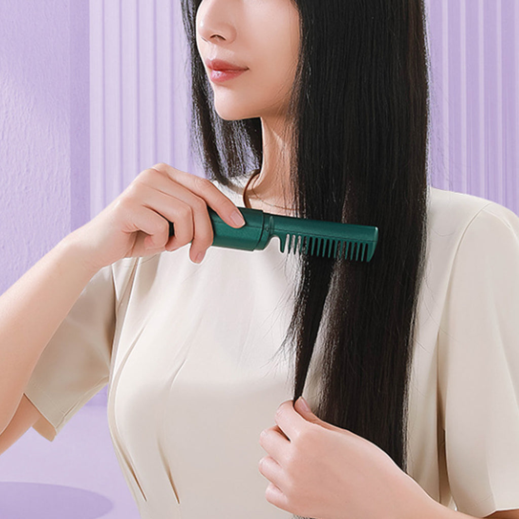 Curly Girly 2 In 1 Wireless Hair Straightening Comb And Curling Iron