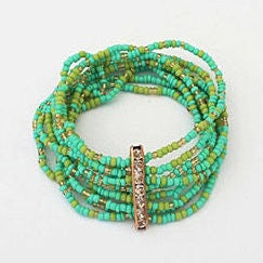 Bohemian Bead Bracelet in Springy Colors SHOPS