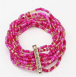 Bohemian Bead Bracelet in Springy Colors SHOPS