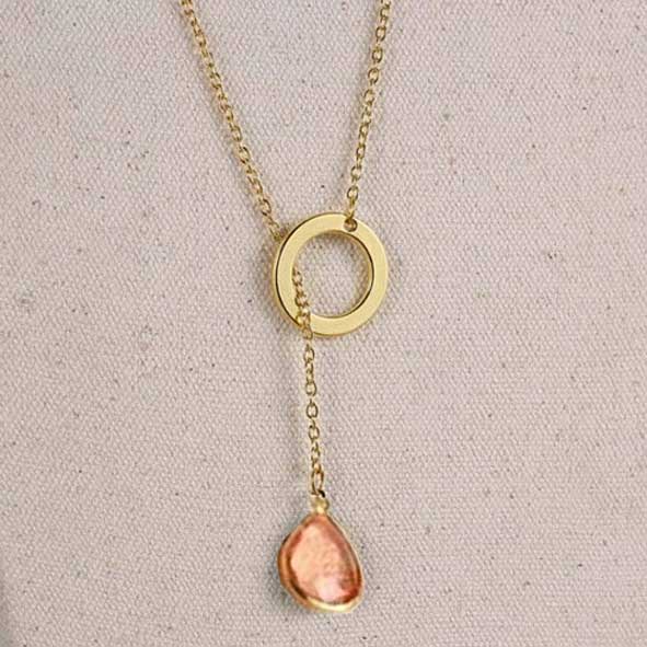 Lucky Luminous Crystal Lariat style Necklace SHOPS