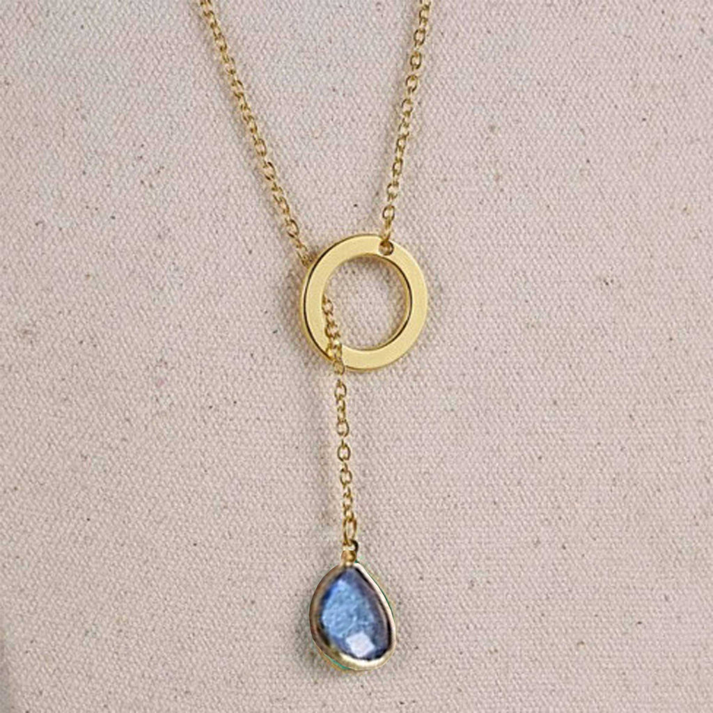 Lucky Luminous Crystal Lariat style Necklace SHOPS