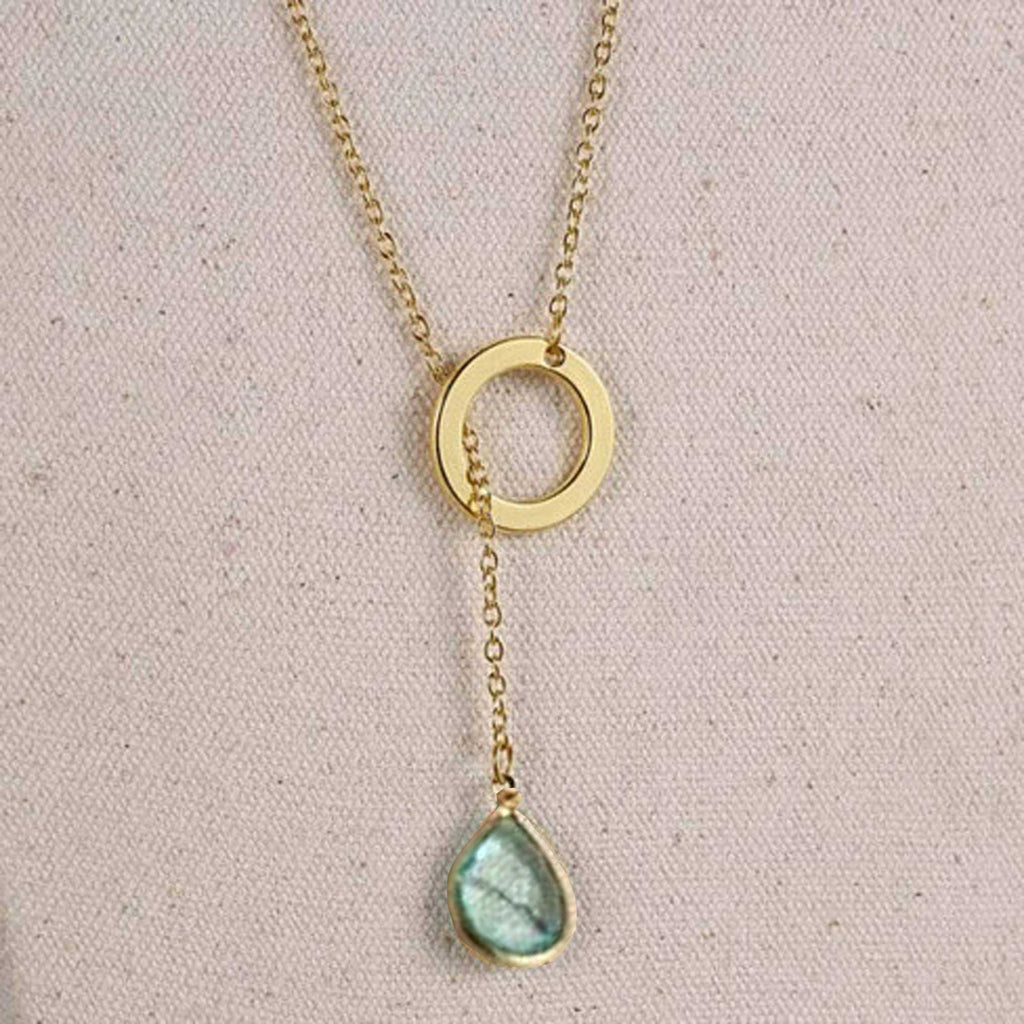 Lucky Luminous Crystal Lariat style Necklace SHOPS