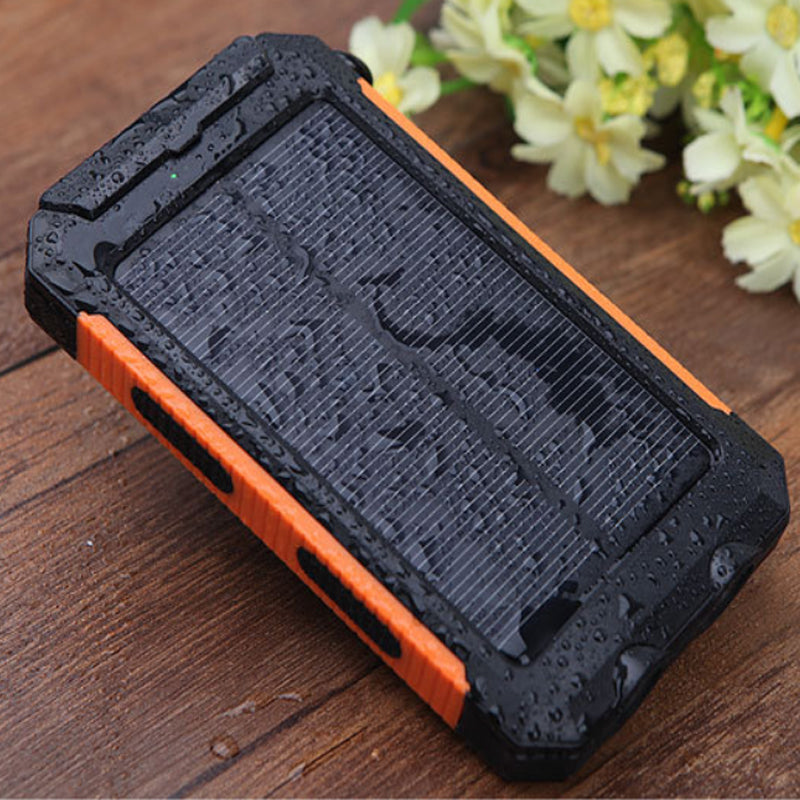 Jumbo Capacity 20,000 mAh Waterproof Solar Power Bank Vista Shops