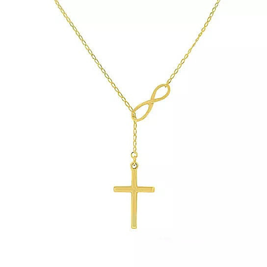 Symbol Of Infinity And Holy Cross With Lariat Style Chain Vista Shops