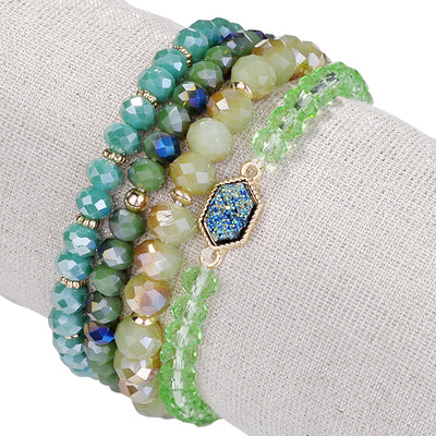 Arm Candy Natural Stone And Glass Crystal Bracelets Vista Shops