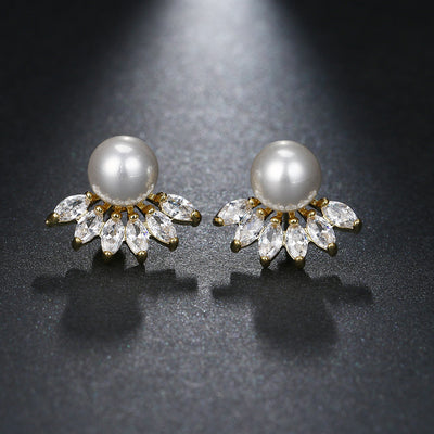 Pearls And Petals Stud Earrings Vista Shops