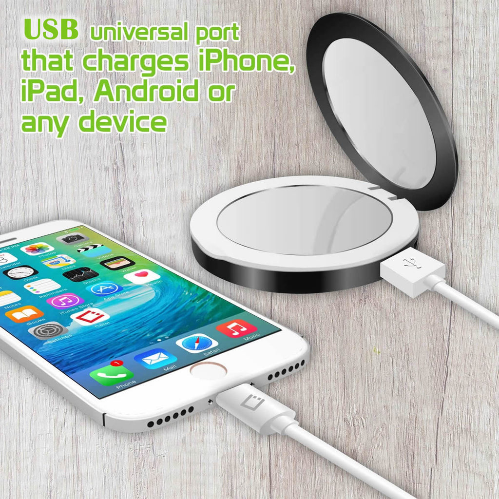 Compact Mirror With Portable Phone Charger Vista Shops