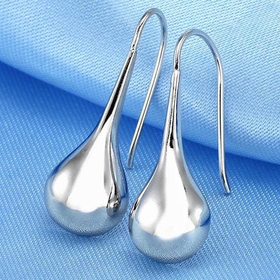 Intensity Tear Drop Hook Earrings Solid 925 Sterling Silver Vista Shops
