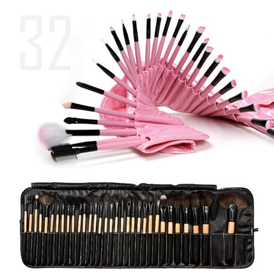 Sculptor 32 Piece High Quality Wooden Makeup Brush Set Vista Shops