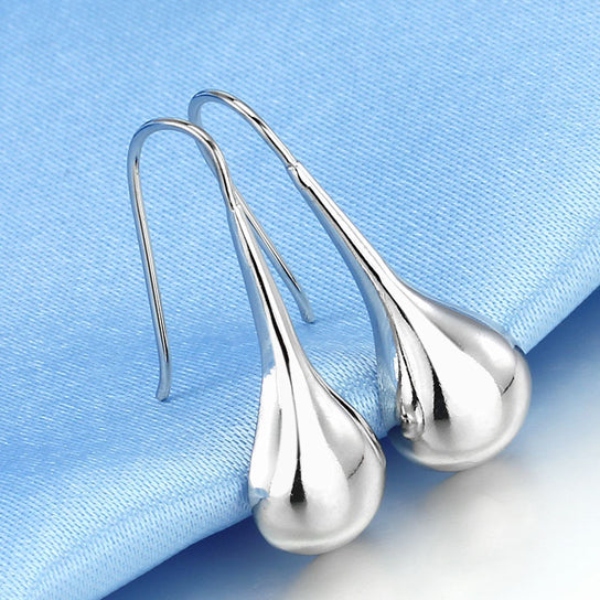 Intensity Tear Drop Hook Earrings Solid 925 Sterling Silver Vista Shops