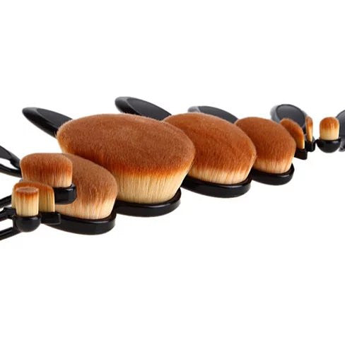 Beauty Experts Set of 10 Oval Beauty Brushes Vista Shops