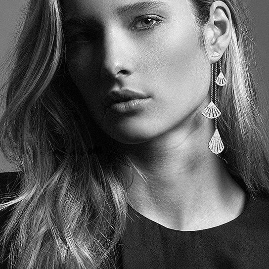 Fan Girl Earrings A Chandelier And Stud Duo Vista Shops