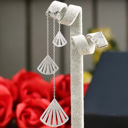 Fan Girl Earrings A Chandelier And Stud Duo Vista Shops