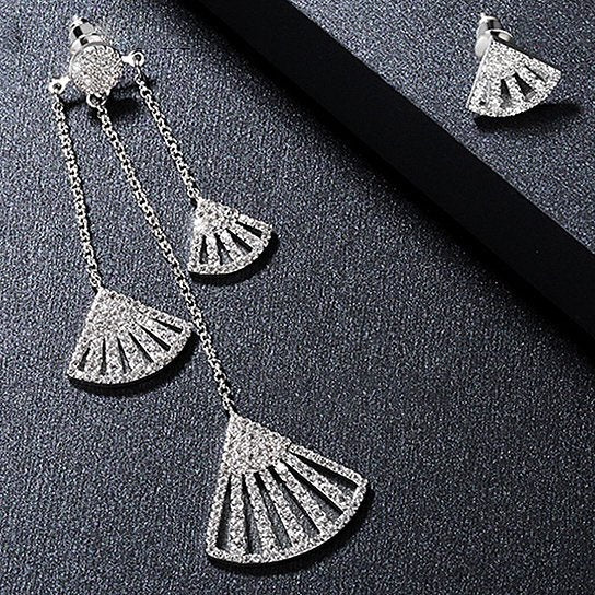 Fan Girl Earrings A Chandelier And Stud Duo Vista Shops