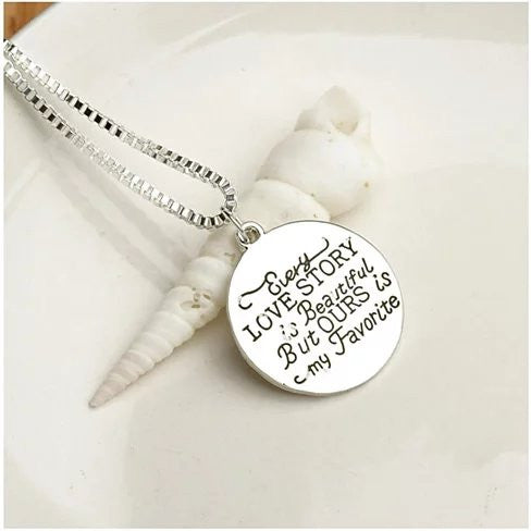 Love Quote Pendant and Chain Necklace Vista Shops