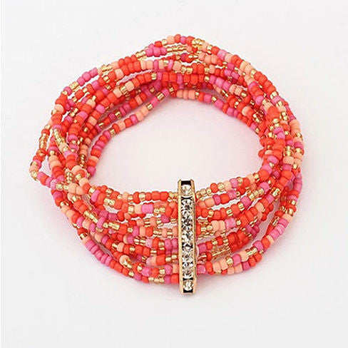 Bohemian Bead Bracelet in Springy Colors Vista Shops