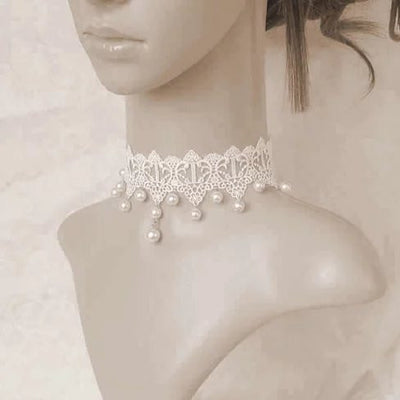 The Touch Of Vintage Victorian Style Crochet Necklace and Bracelet Set Vista Shops