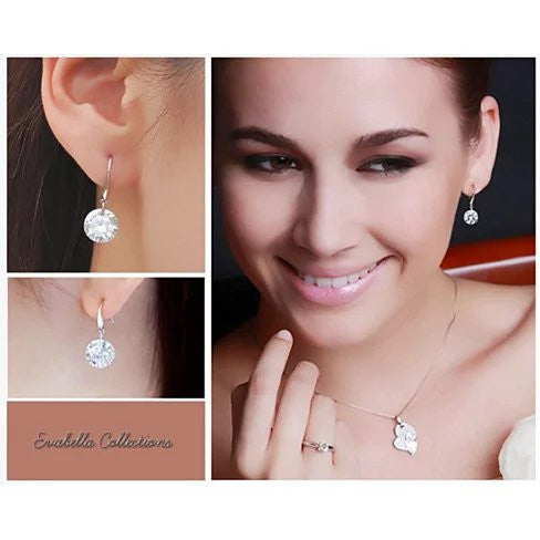 Diamond in the Sky - Drilled Crystal Diamond in S/M/L on a Sterling Silver Hook Earrings Vista Shops