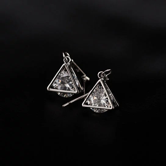 Charmed Earrings With 2ct CZ In Gold And Silver Vista Shops