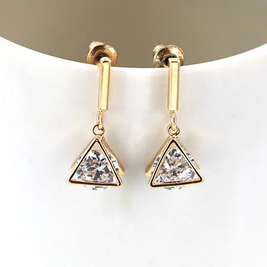Charmed Earrings With 2ct CZ In Gold And Silver Vista Shops