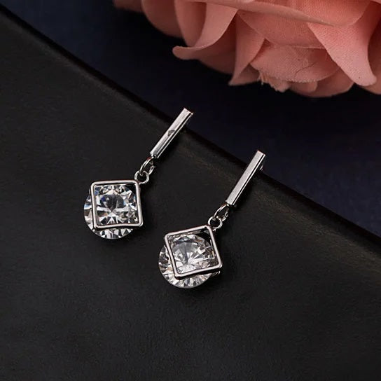 Charmed Earrings With 2ct CZ In Gold And Silver Vista Shops