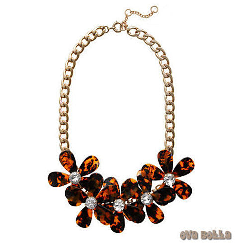 Flowers in Bloom - Our Tortoise Shell color Necklace - Get the matching Bracelet too Vista Shops