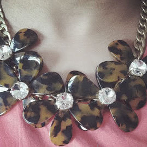 Flowers in Bloom - Our Tortoise Shell color Necklace - Get the matching Bracelet too Vista Shops