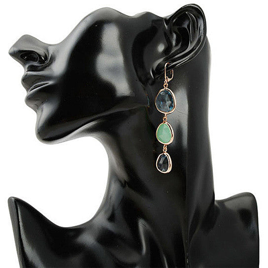 Serena Ombre Style Gem Drop Earrings Vista Shops