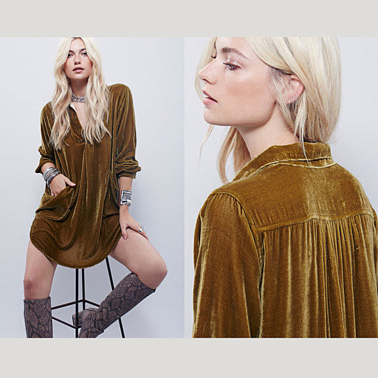 Lush Love Velvet Cocktail Tunic With Pockets Vista Shops