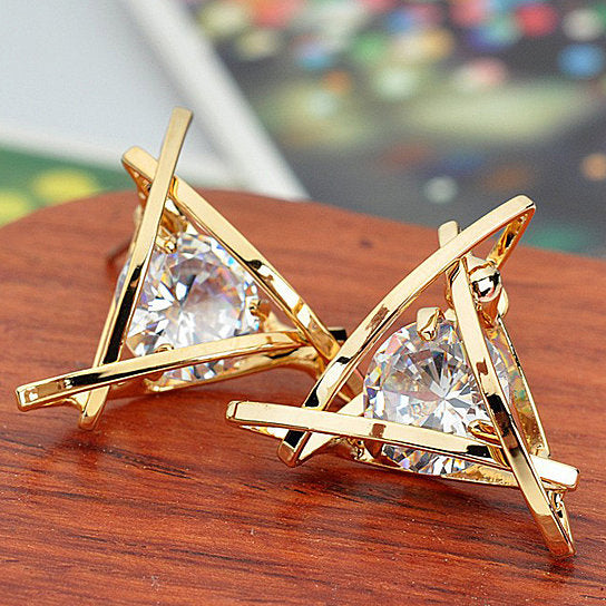 Tiki Cute Triangle Stud Earrings Vista Shops