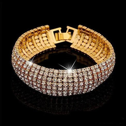 Glamour Girl Crystal Bangle Cuff Bracelet Vista Shops