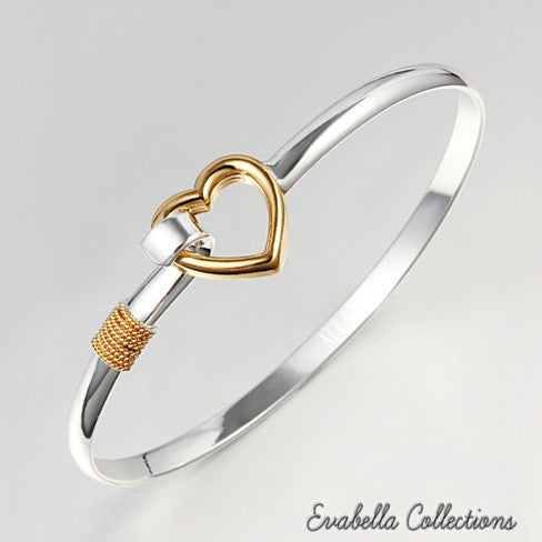 Hold My Heart Gold And Silver Polished Bracelet Vista Shops