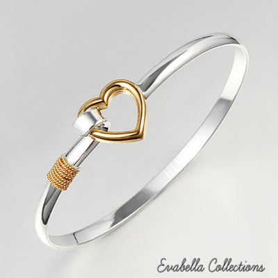 Hold My Heart Gold And Silver Polished Bracelet Vista Shops