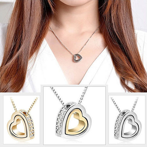 Hugging Hearts Pendant and Chain Vista Shops