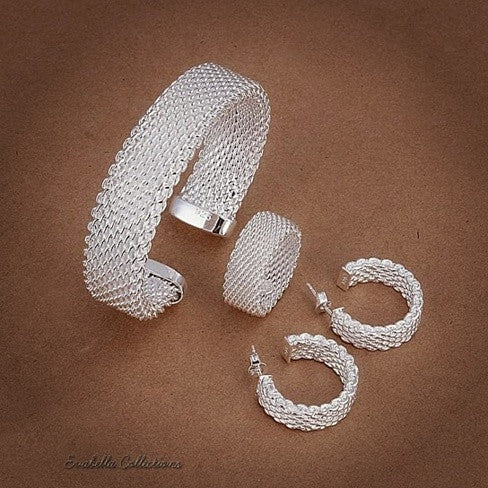 Love At First Sight - The Cuff Bracelet, Ring and Earrings set Vista Shops