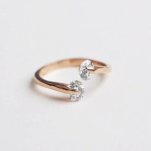 Match Made in Heaven Rings in Rose Gold and Pink Diamond Crystals Vista Shops